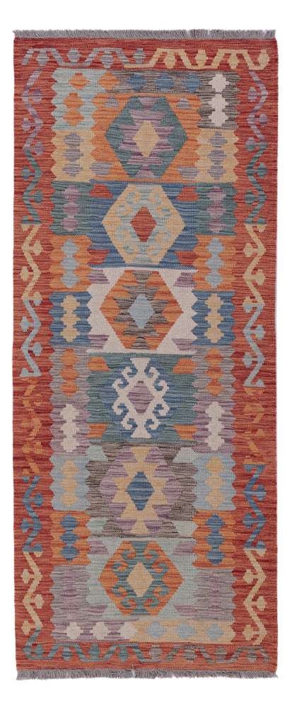 Kelim Maimene Teppich 80x200cm - mehrfarbig