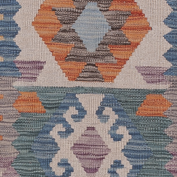 Kelim Maimene Teppich 80x200cm - mehrfarbig