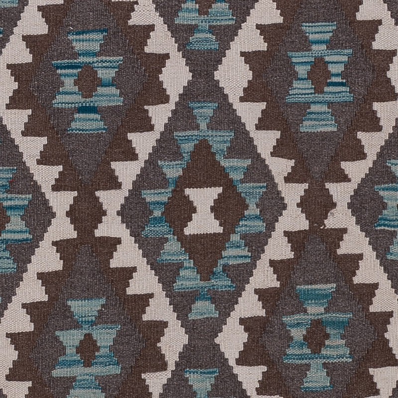 Kelim Maimene Teppich 82x297cm - dunkelgrün
