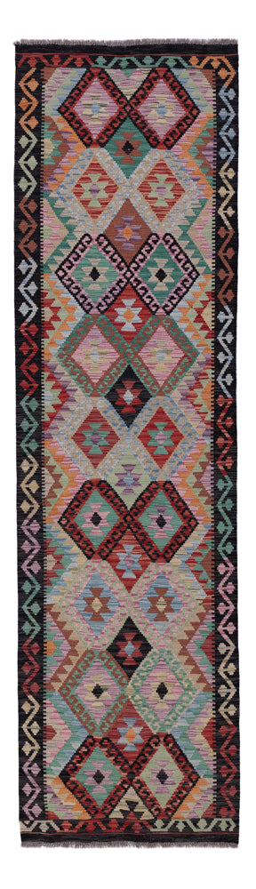 Kelim Maimene Teppich 87x305cm - mehrfarbig
