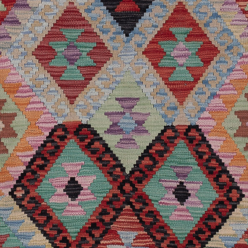 Kelim Maimene Teppich 87x305cm - mehrfarbig