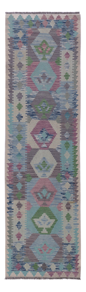 Kelim Maimene Teppich 77x295cm - mehrfarbig