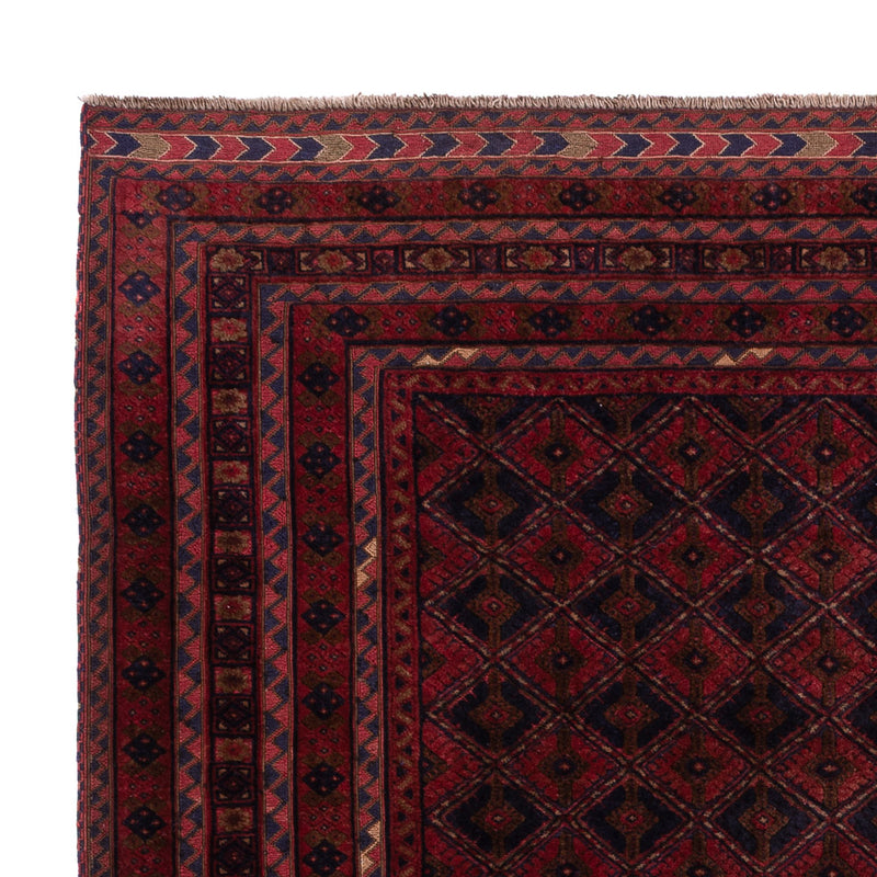 Kelim Afghan Teppich 162x198cm - dunkelrot