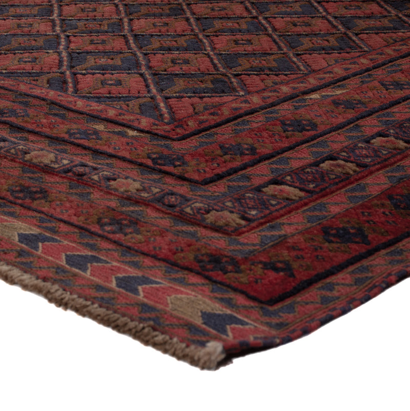 Kelim Afghan Teppich 162x198cm - dunkelrot