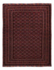 Kelim Afghan Teppich 152x193cm - dunkelrot