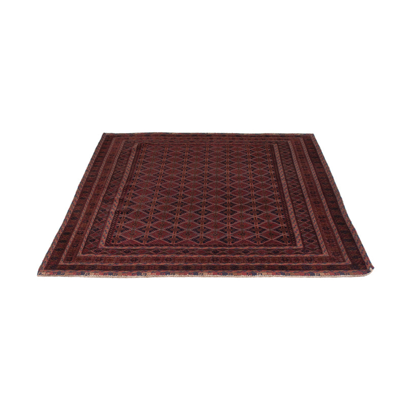 Kelim Afghan Teppich 152x193cm - dunkelrot