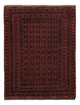 Kelim Afghan Teppich 148x193cm - dunkelrot