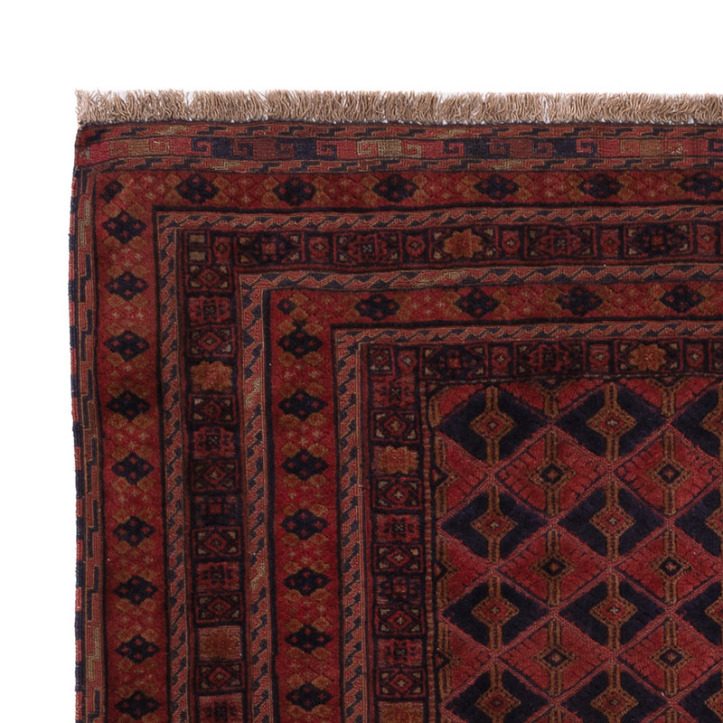 Kelim Afghan Teppich 148x193cm - dunkelrot