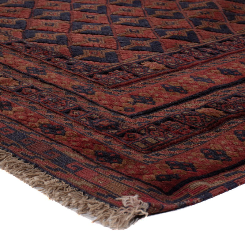 Kelim Afghan Teppich 148x193cm - dunkelrot
