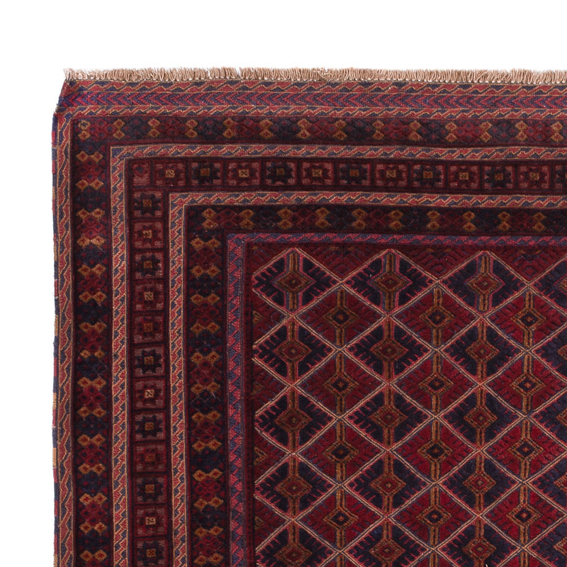 Kelim Afghan Teppich 150x191cm - dunkelrot