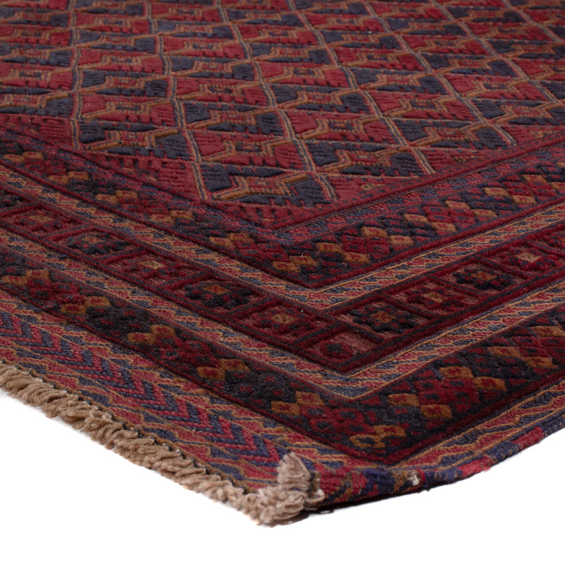 Kelim Afghan Teppich 150x191cm - dunkelrot