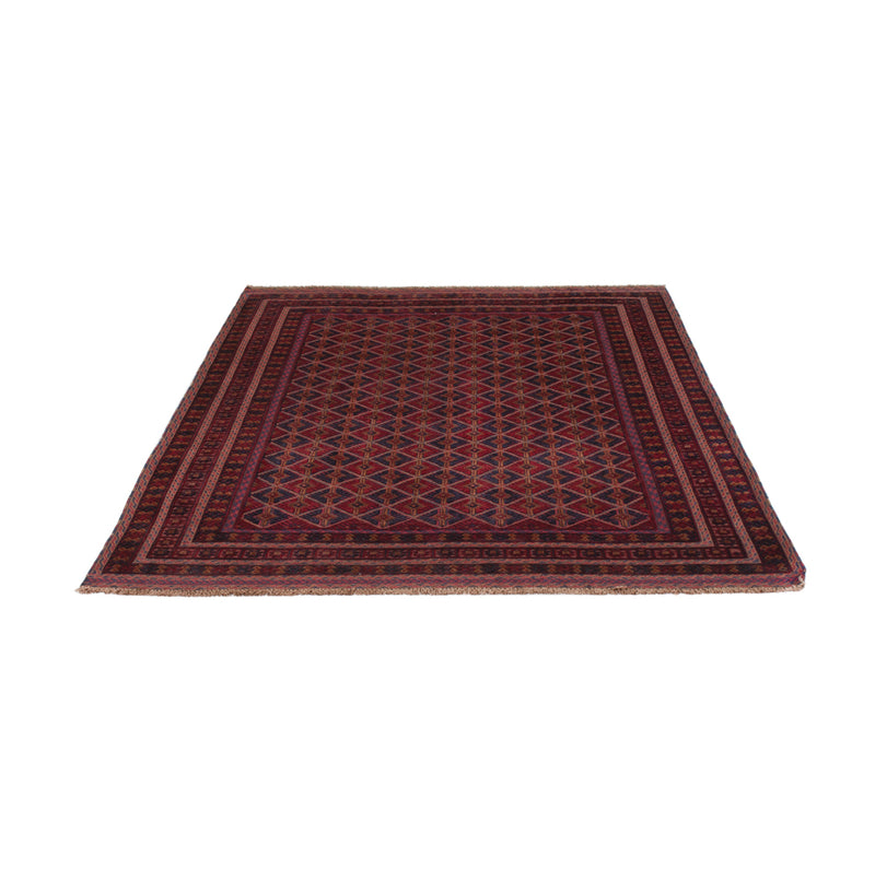 Kelim Afghan Teppich 150x191cm - dunkelrot