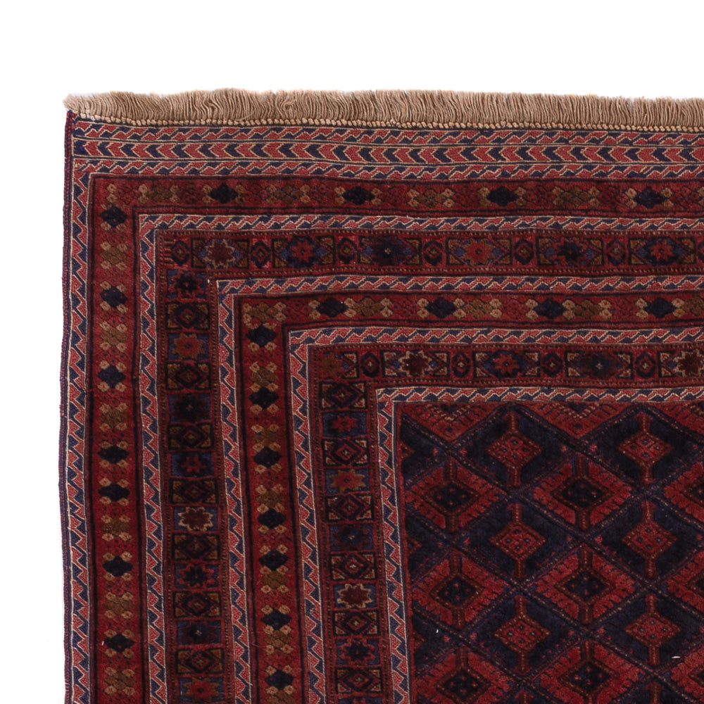 Kelim Afghan Teppich 155x198cm - dunkelrot