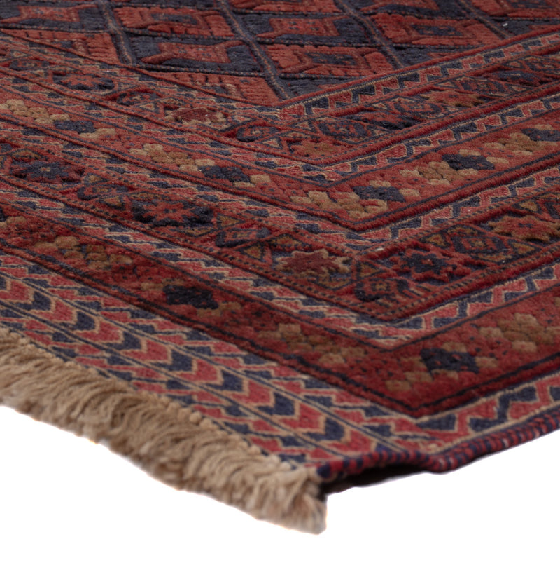 Kelim Afghan Teppich 155x198cm - dunkelrot
