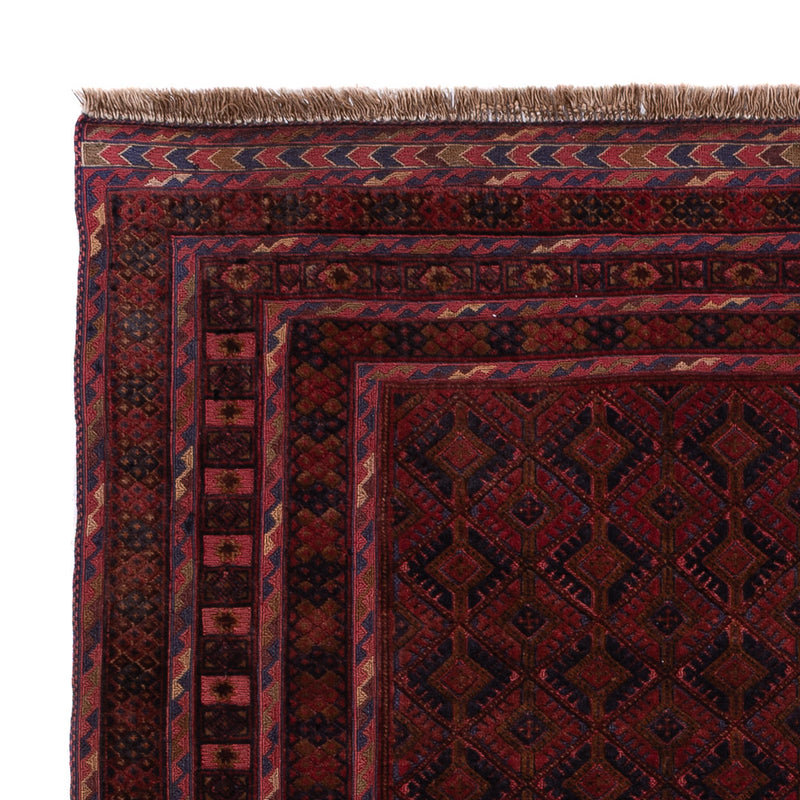 Kelim Afghan Teppich 152x194cm - dunkelrot