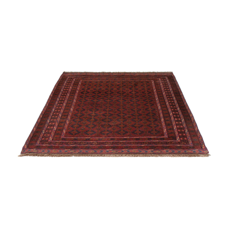 Kelim Afghan Teppich 152x194cm - dunkelrot