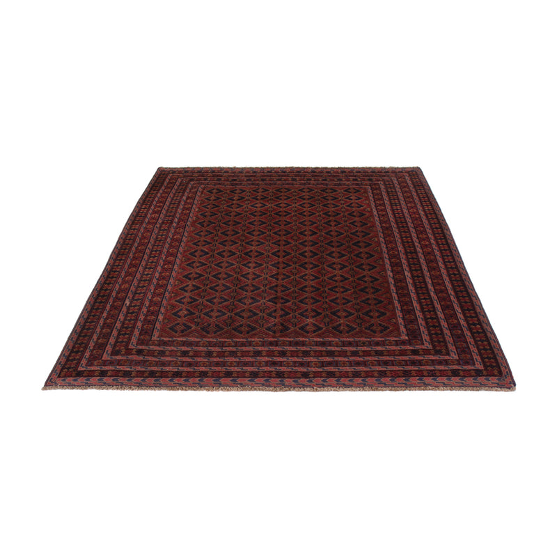 Kelim Afghan Teppich 156x196cm - dunkelrot