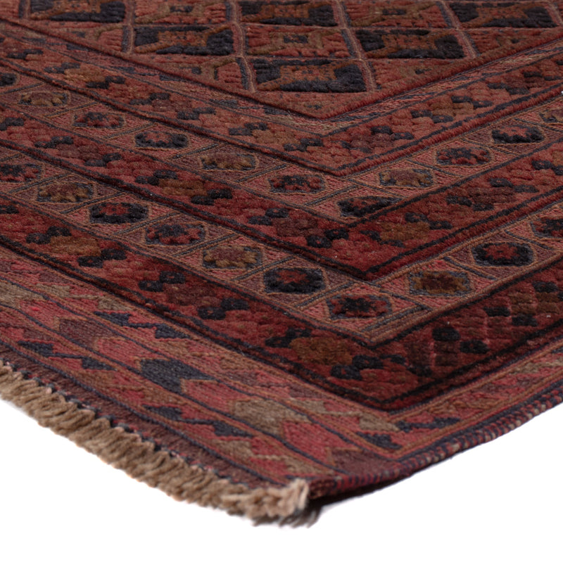 Kelim Afghan Teppich 148x195cm - dunkelrot