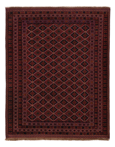 Kelim Afghan Teppich 155x191cm - dunkelrot