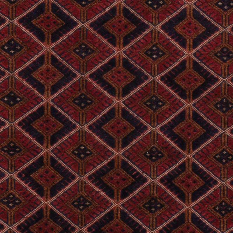 Kelim Afghan Teppich 155x191cm - dunkelrot