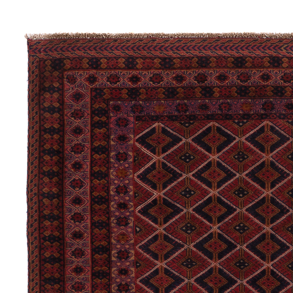 Kelim Afghan Teppich 155x191cm - dunkelrot