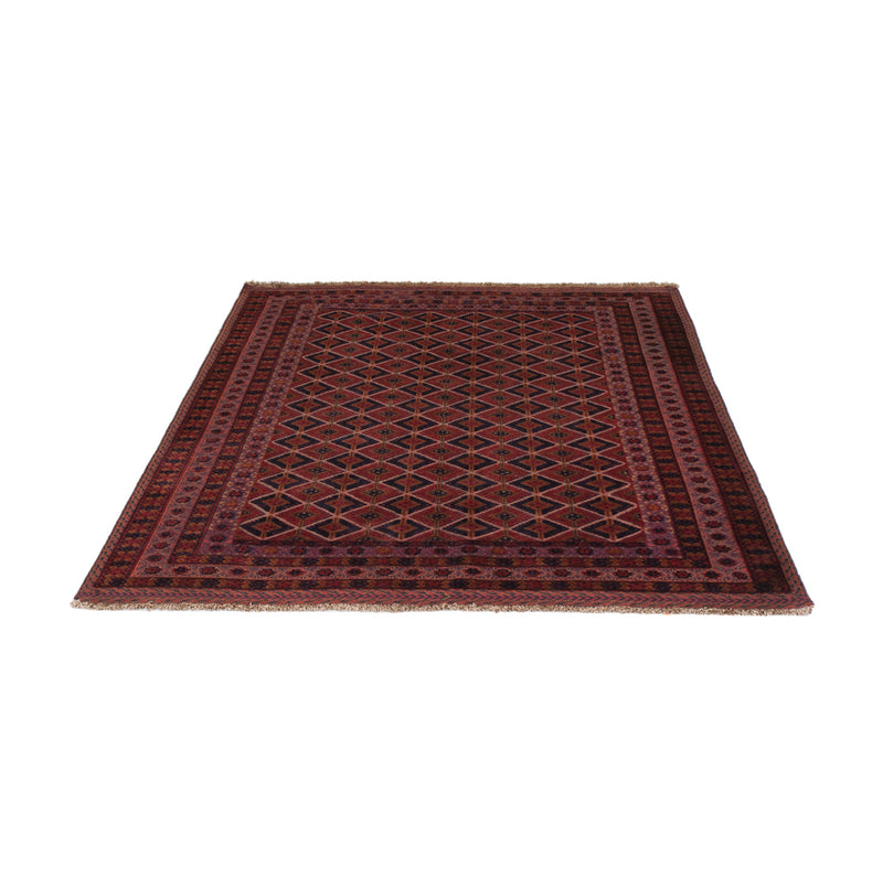 Kelim Afghan Teppich 155x191cm - dunkelrot