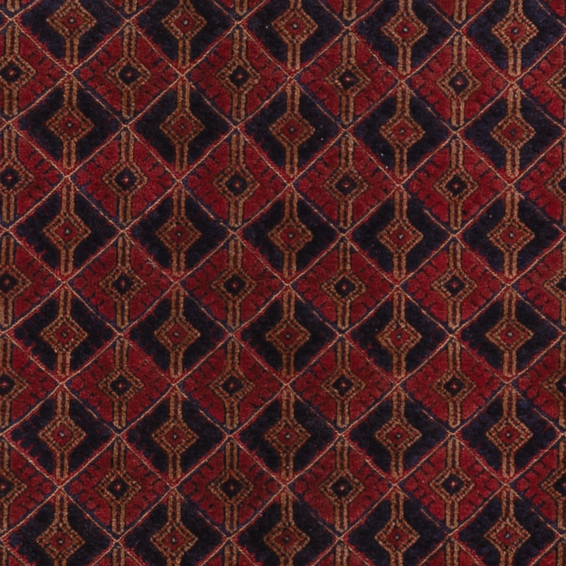 Kelim Afghan Teppich 148x190cm - dunkelrot