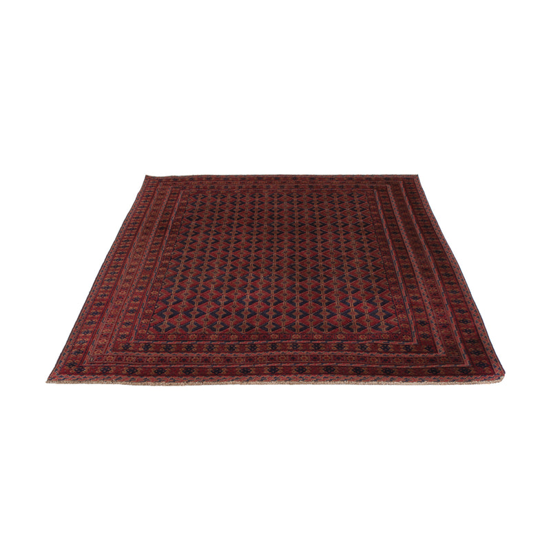 Kelim Afghan Teppich 148x190cm - dunkelrot