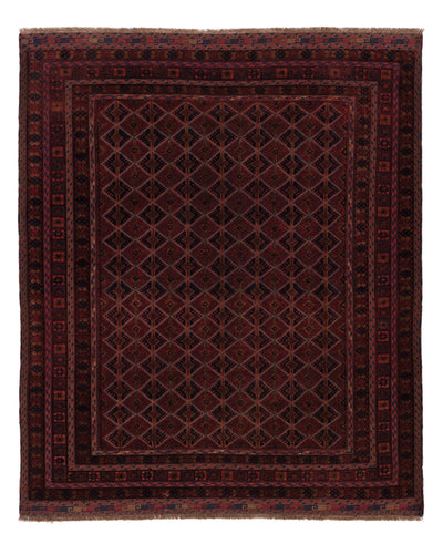 Kelim Afghan Teppich 164x195cm - dunkelrot