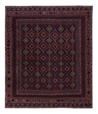 Kelim Afghan Teppich 157x177cm - dunkelrot – product image