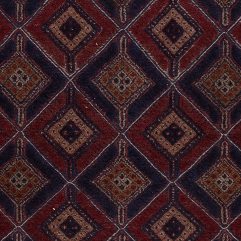 Kelim Afghan Teppich 157x177cm - dunkelrot