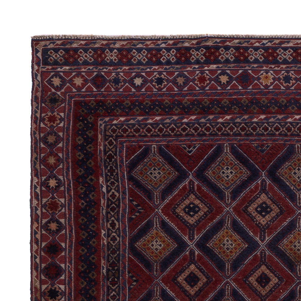 Kelim Afghan Teppich 157x177cm - dunkelrot
