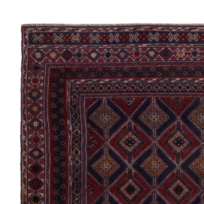 Kelim Afghan Teppich 157x177cm - dunkelrot