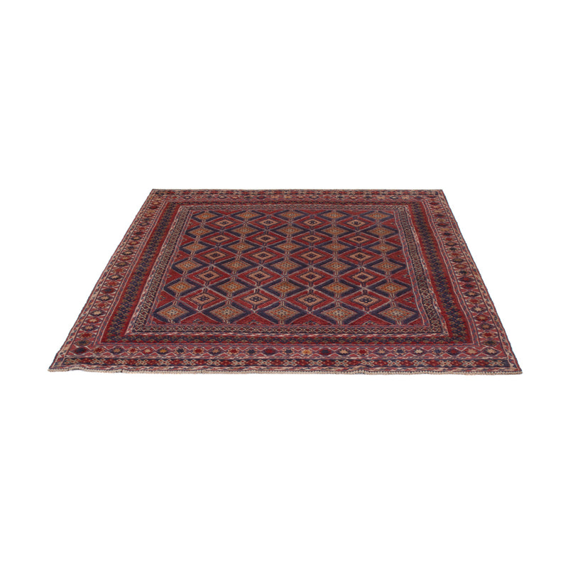 Kelim Afghan Teppich 157x177cm - dunkelrot