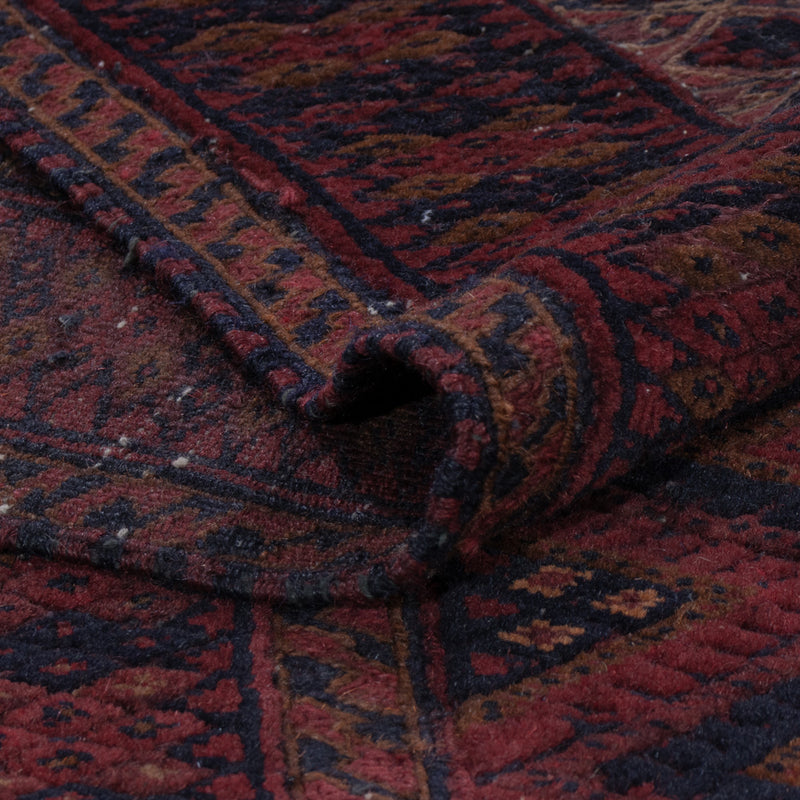 Kelim Afghan Teppich 160x198cm - dunkelrot