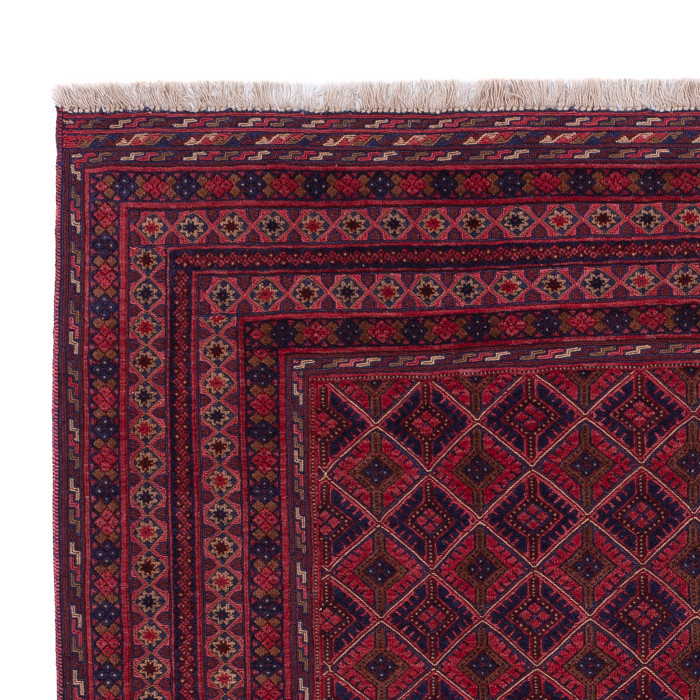 Kelim Afghan Teppich 152x205cm - dunkelrot