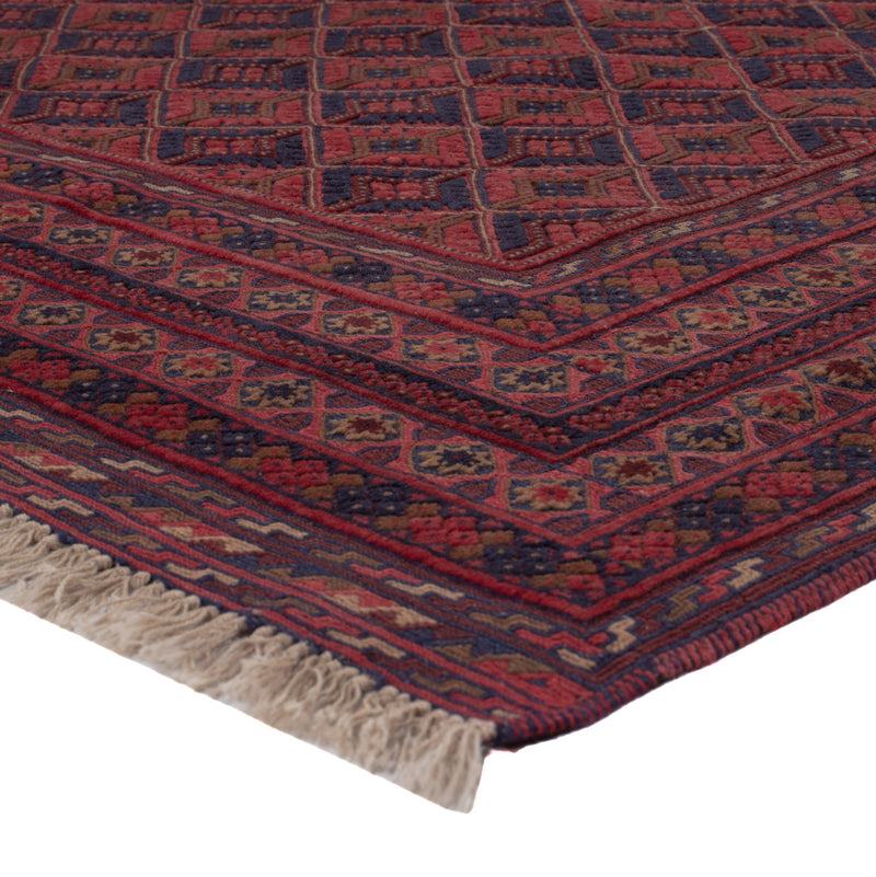 Kelim Afghan Teppich 152x205cm - dunkelrot