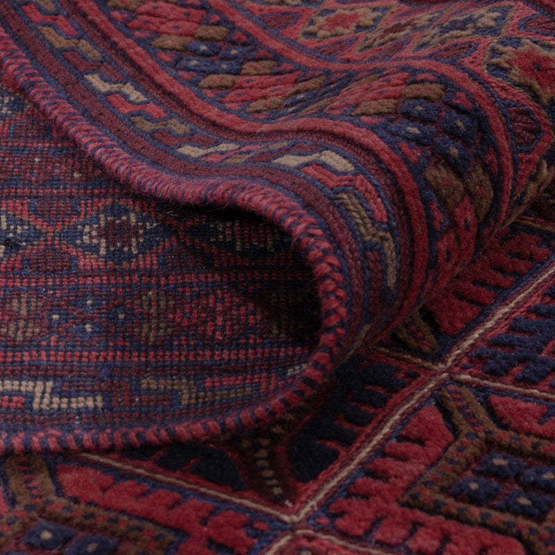 Kelim Afghan Teppich 152x205cm - dunkelrot