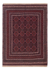 Kelim Afghan Teppich 141x196cm - dunkelrot – product image