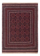 Kelim Afghan Teppich 141x196cm - dunkelrot