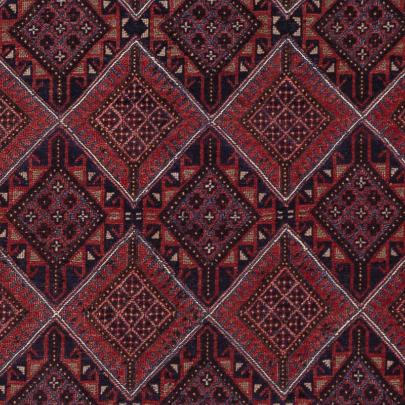 Kelim Afghan Teppich 141x196cm - dunkelrot