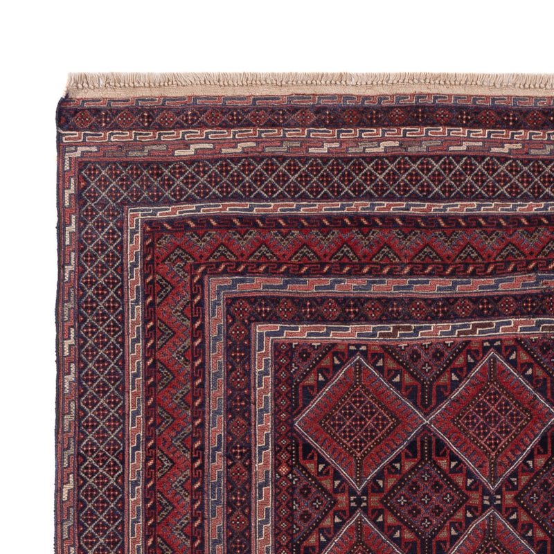 Kelim Afghan Teppich 141x196cm - dunkelrot