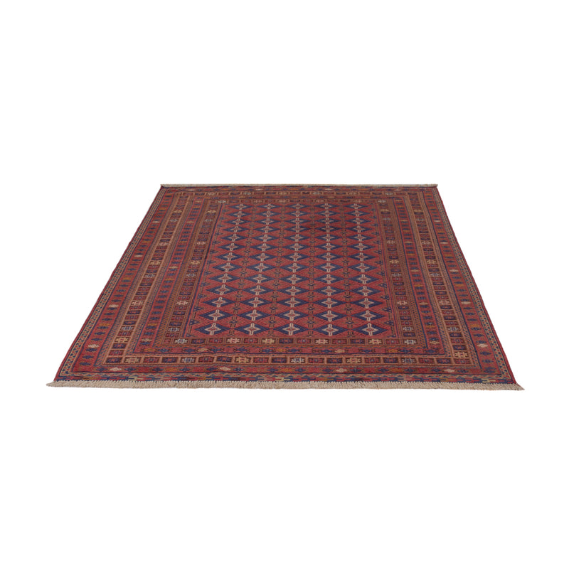 Kelim Afghan Teppich 156x194cm - dunkelrot