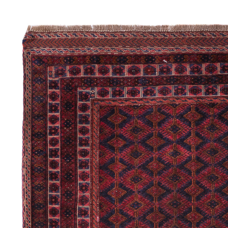 Kelim Afghan Teppich 152x190cm - dunkelrot