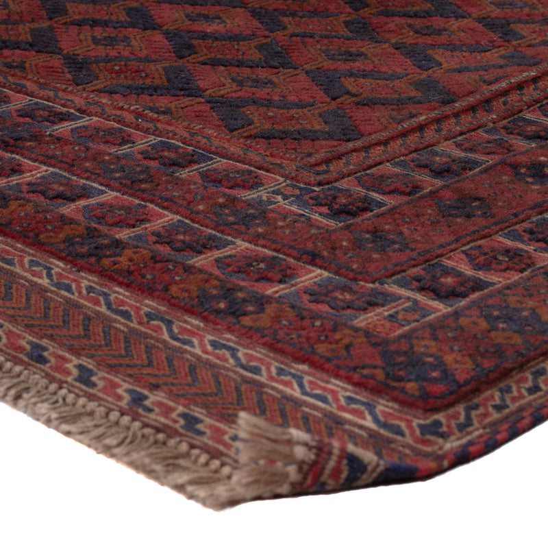 Kelim Afghan Teppich 152x190cm - dunkelrot