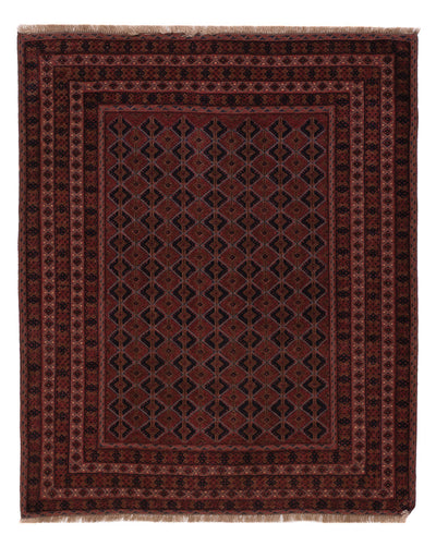 Kelim Afghan Teppich 158x191cm - dunkelrot