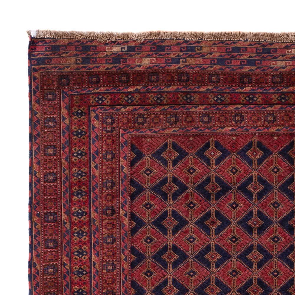 Kelim Afghan Teppich 160x206cm - dunkelrot