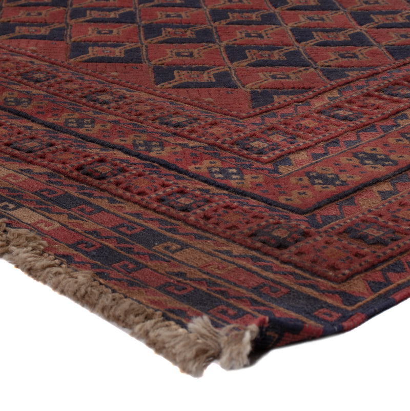 Kelim Afghan Teppich 160x206cm - dunkelrot