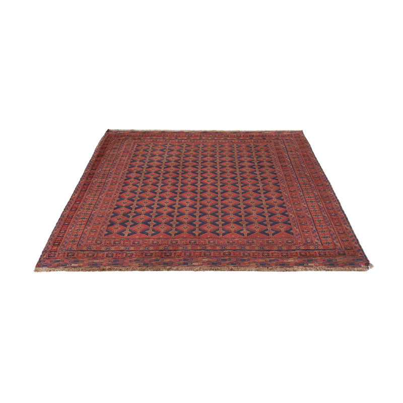 Kelim Afghan Teppich 160x206cm - dunkelrot