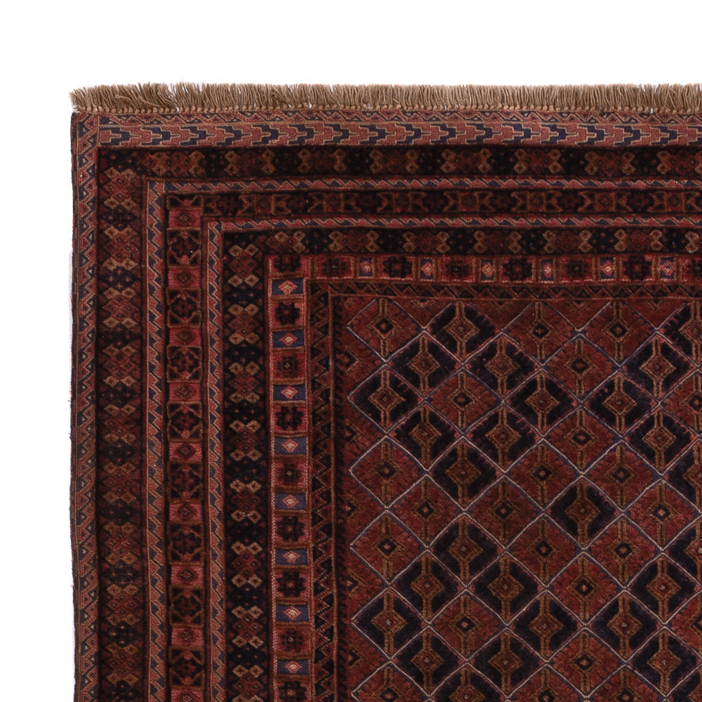 Kelim Afghan Teppich 159x205cm - dunkelrot
